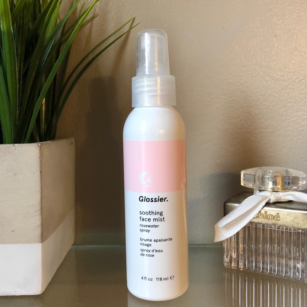 Glossier Soothing Face Mist - Rosewater Spray 4oz